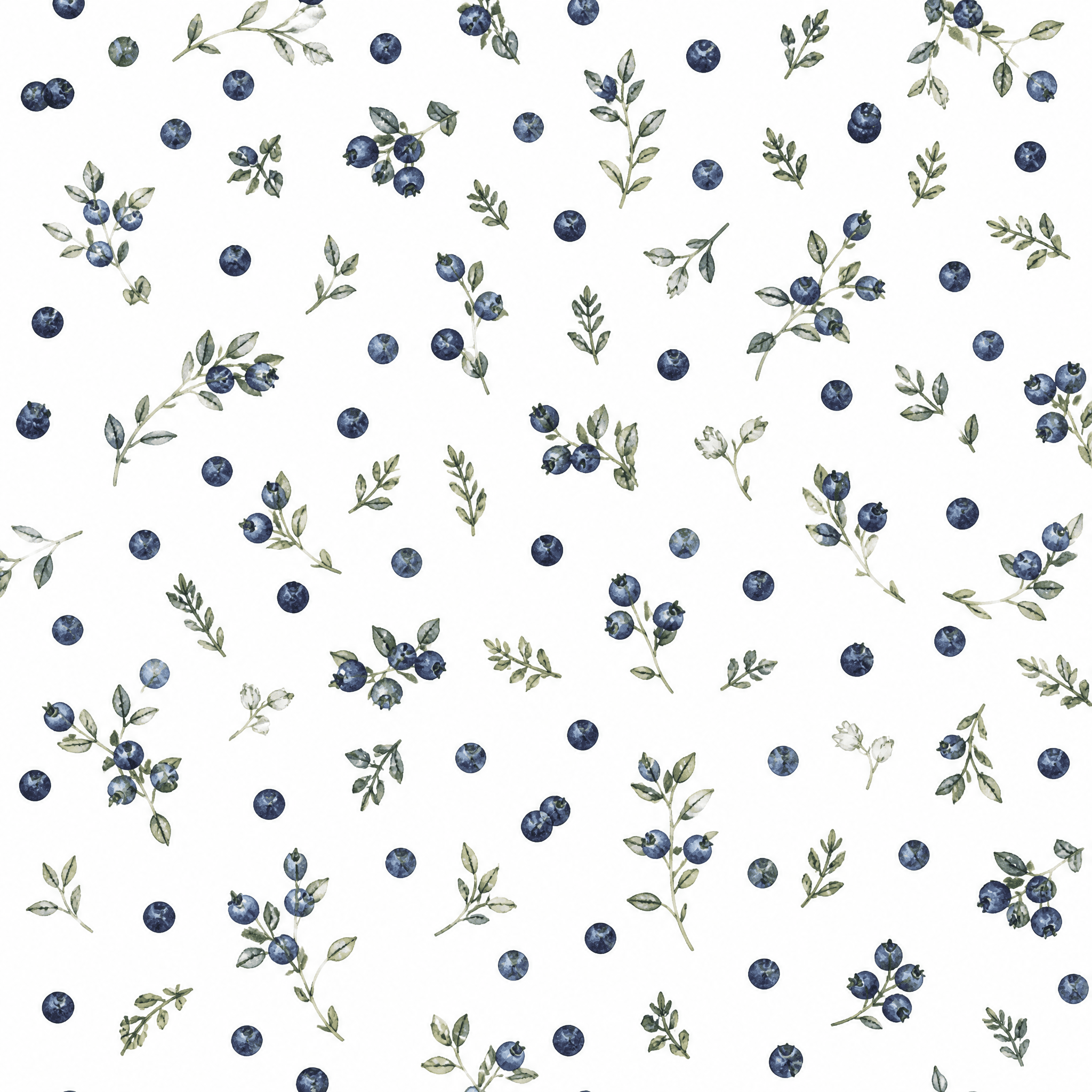 Affiche Myrtilles Sauvages — pattern scattered illustration nordique