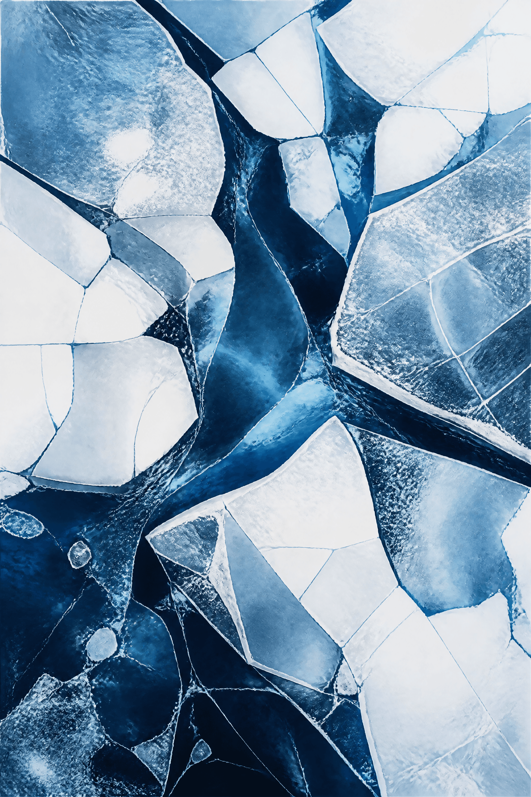 Affiche Glace Polaire Brisée — fragmentation géométrique abstraite